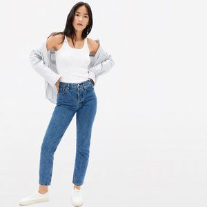 Everlane The Pima Micro-Rib Tank in White size XXS
